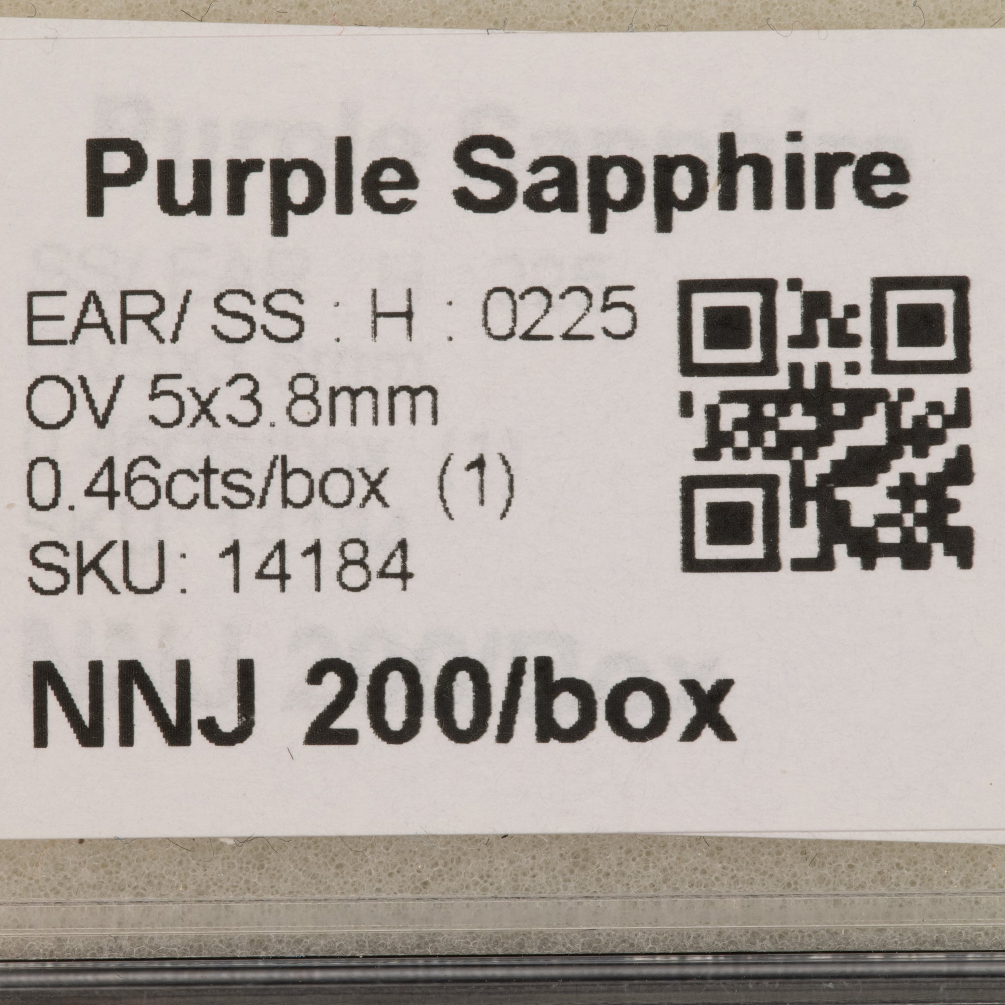 0.46 carat natural Ceylon purple sapphire oval 5x3.8mm loose gemstone – view 2