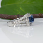 platinum ceylon sapphire ring