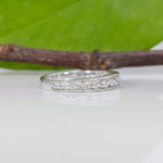 14K white gold diamond band