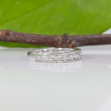 14K white gold diamond band