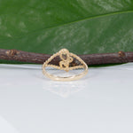 solid 14K yellow gold plain estate band