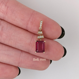 Natural Emerald Cut Madagascar Ruby Gemstone – Faceted Loose Stone for Custom Jewelry