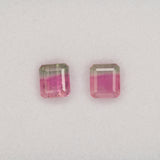 Earth Mined Bi-Color Tourmaline 2.28ct Emerald 6.3x5.6mm – Untreated Loose Gemstone for Ring, Pendant & Jewelry Making – One Stone
