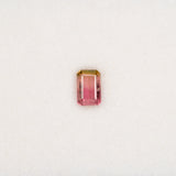Earth Mined Bi-Color Tourmaline 0.58ct Emerald 6x4mm – Untreated Loose Gemstone for Ring, Pendant & Jewelry Making – One Stone