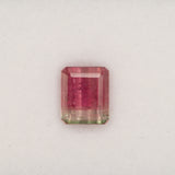Natural Bi-Color Tourmaline 3.74ct Emerald 9.7x8.1mm – Untreated Loose Gemstone for Ring, Pendant & Jewelry Making – One Stone