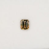 Earth Mined Bi-Color Tourmaline 0.95ct Emerald 5.9x5.1mm – Untreated Loose Gemstone for Ring, Pendant & Jewelry Making – One Stone