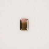 Natural Bi-Color Tourmaline 0.95ct Emerald 7.2x5.2mm – Untreated Loose Gemstone for Ring, Pendant & Jewelry Making – One Stone