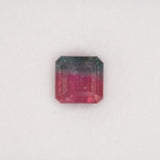Earth Mined Bi-Color Tourmaline 4.25ct Asscher 9.2x9.1mm – Untreated Loose Gemstone for Ring, Pendant & Jewelry Making – One Stone