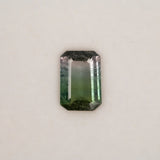 Earth Mined Bi-Color Tourmaline 2.52ct Emerald 10.92x7.54mm – Heat Treated Loose Gemstone for Ring, Pendant & Jewelry Making – One Stone