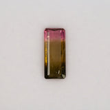Natural Bi-Color Tourmaline 2.59ct Emerald 13.5x5.7mm – Untreated Loose Gemstone for Ring, Pendant & Jewelry Making – One Stone