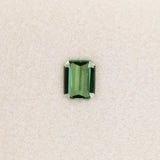 Earth Mined Indicolite Tourmaline 0.97ct Emerald 6.9x5.6mm – Untreated Loose Gemstone for Ring, Pendant & Jewelry Making – One Stone