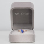 14K rose gold tanzanite ring