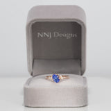 14K rose gold tanzanite ring