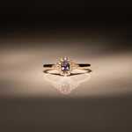 14K yellow gold alexandrite ring