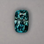 natural cambodian blue zircon cushion loose gemstone