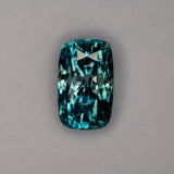 natural cambodian blue zircon cushion loose gemstone