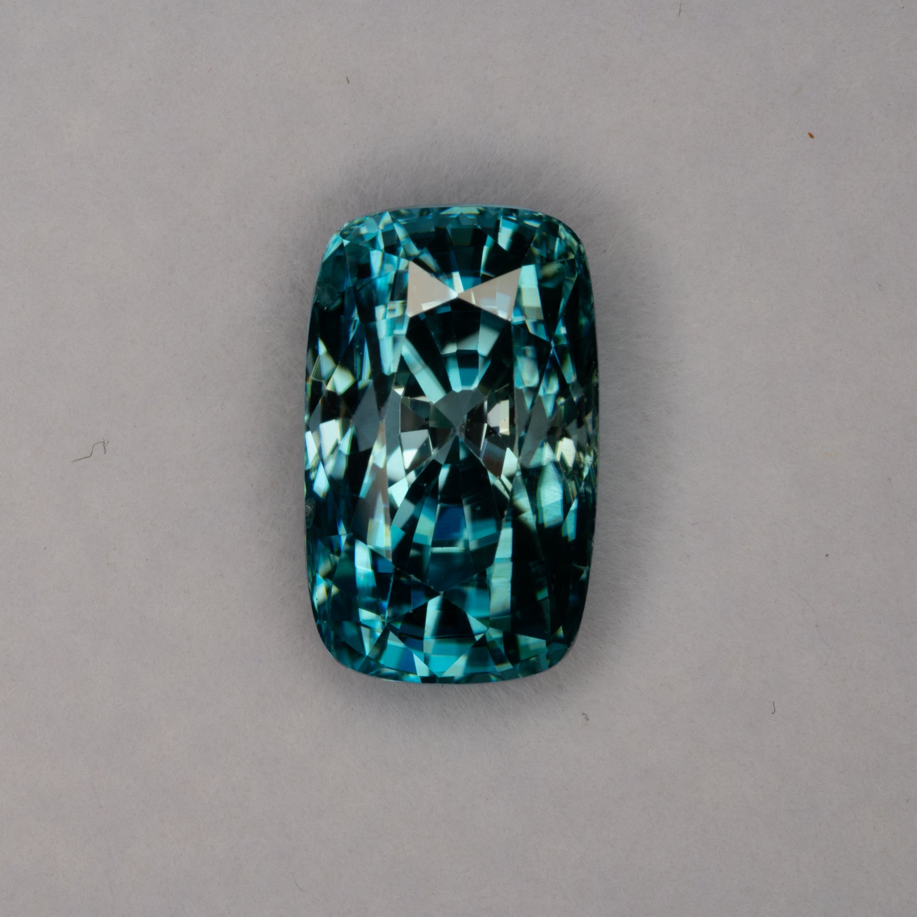 natural cambodian blue zircon cushion loose gemstone