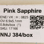 0.8 carat natural pink sapphire oval 6.9x5.1mm loose gemstone – view 2