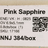 0.8 carat natural pink sapphire oval 6.9x5.1mm loose gemstone – view 2
