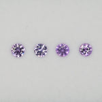 0.30 carat natural lavender sapphire, round 4mm loose gemstone