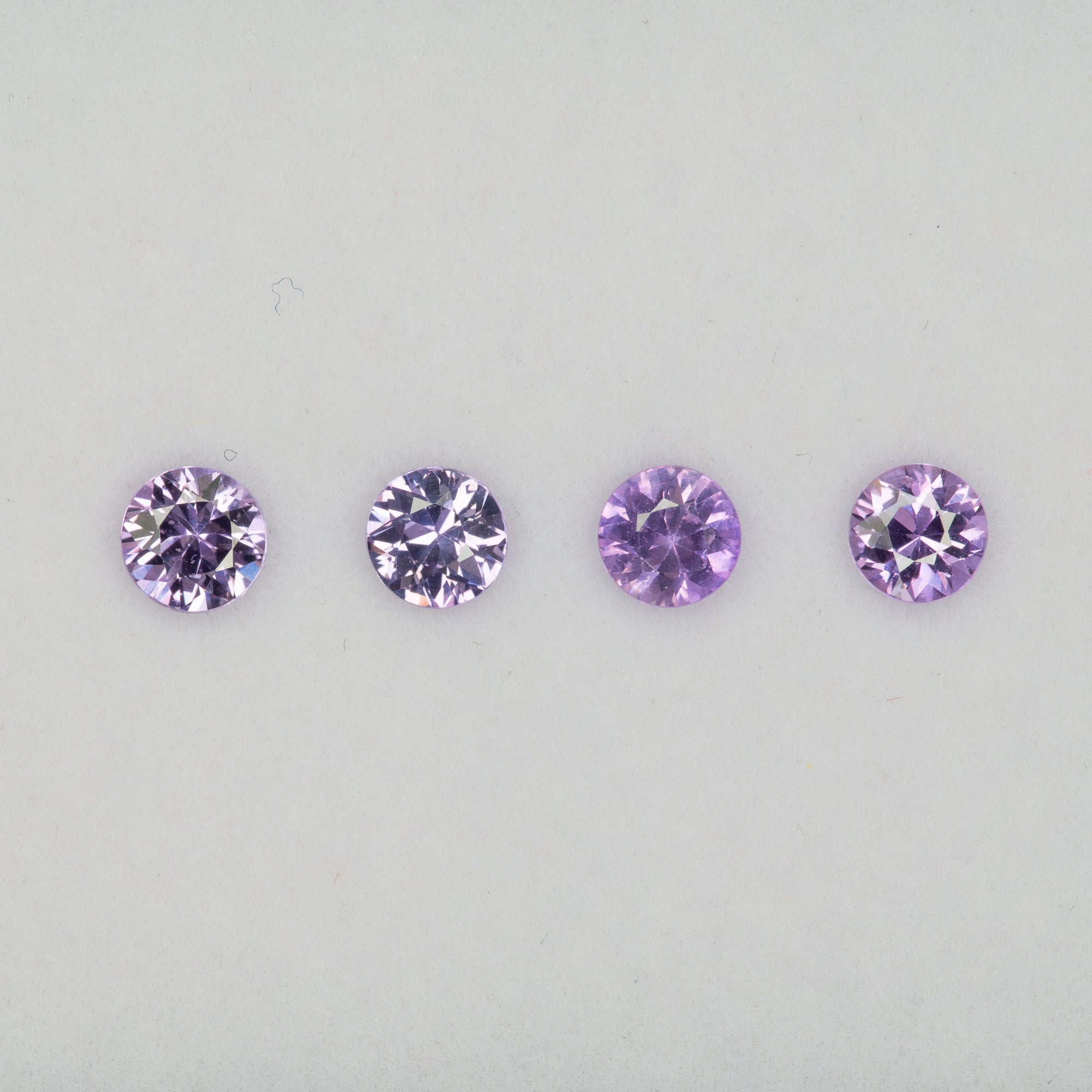 0.30 carat natural lavender sapphire, round 4mm loose gemstone