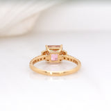 Anne 14K Yellow Gold Bi-Color Tourmaline and Diamond Ring | EM 6.7mm