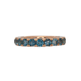 14K rose gold London blue topaz cluster ring