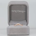 14K rose gold diamond band ring