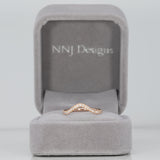 14K rose gold diamond band ring