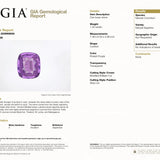 14K white gold GIA purple sapphire ring with diamonds