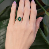 2.4Ct Zambian Emerald Ring with Diamond Accents in Solid 14K Gold – Oval Cut 11x8mm Vivid Green Gemstone Ring