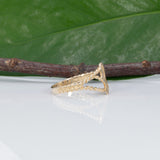 solid 14K yellow gold plain estate band