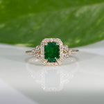 14K Yellow Gold Zambian Emerald Ring