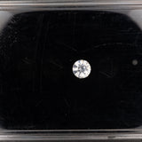 Natural Cambodian White Zircon Round Shape 5mm 0.75ct Loose Gemstone