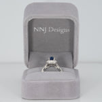 platinum ceylon sapphire ring