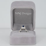 platinum ceylon sapphire ring