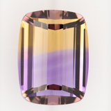 Natural Earth Mined Ametrine Cushion Cut Loose Gemstone – Bi-Color Purple & Golden Quartz, 16x12mm 10.88ct Collector Gem