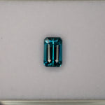 natural cambodian blue zircon emerald cut loose gemstone