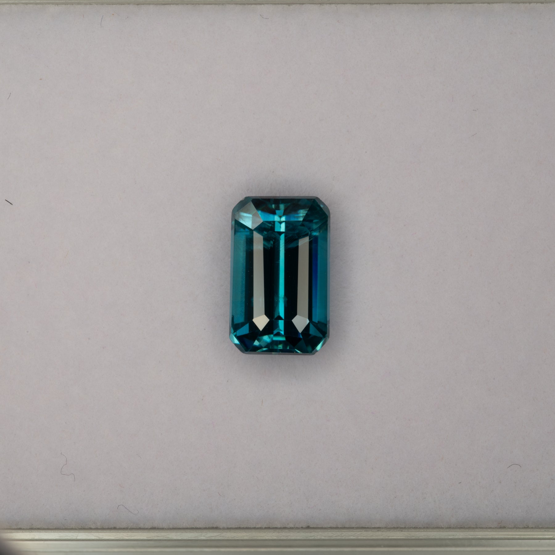 natural cambodian blue zircon emerald cut loose gemstone