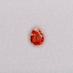 1.09 carat natural padparadscha sapphire, pear 7.7x5.7mm pink-orange loose gemstone