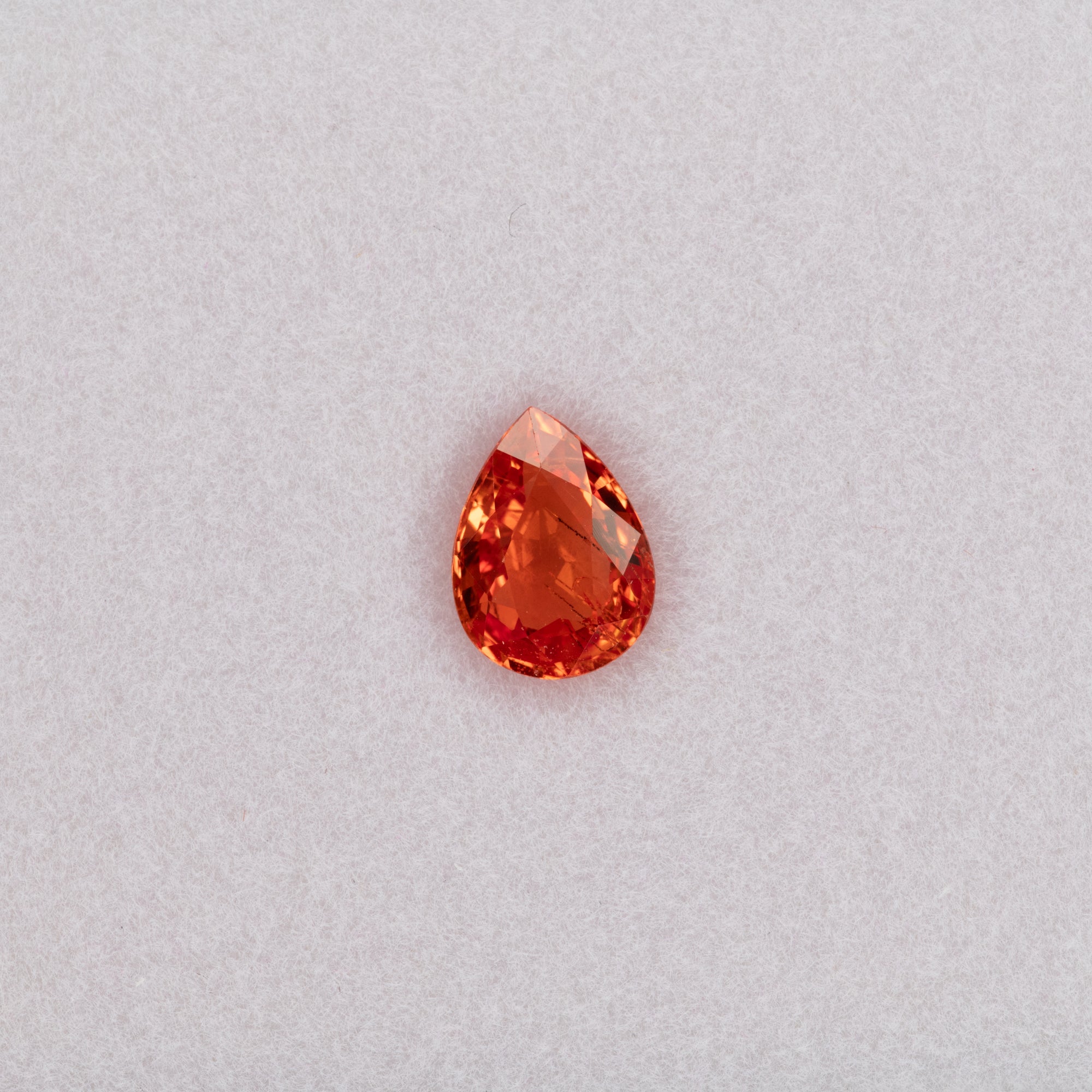 1.09 carat natural padparadscha sapphire, pear 7.7x5.7mm pink-orange loose gemstone