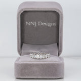 14K white gold lab grown diamond eternity band