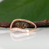 14K rose gold diamond band ring