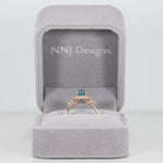 14K rose gold cambodian blue zircon ring