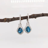 Pear Cut London Blue Topaz Loose Gemstone 3