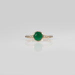 14K Yellow Gold Zambian Emerald Ring