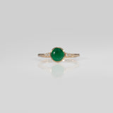 14K Yellow Gold Zambian Emerald Ring