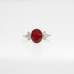 14K White Gold Tibetan Sunstone Ring