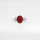 14K White Gold Tibetan Sunstone Ring