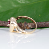 14K yellow gold Madagascar ruby estate ring